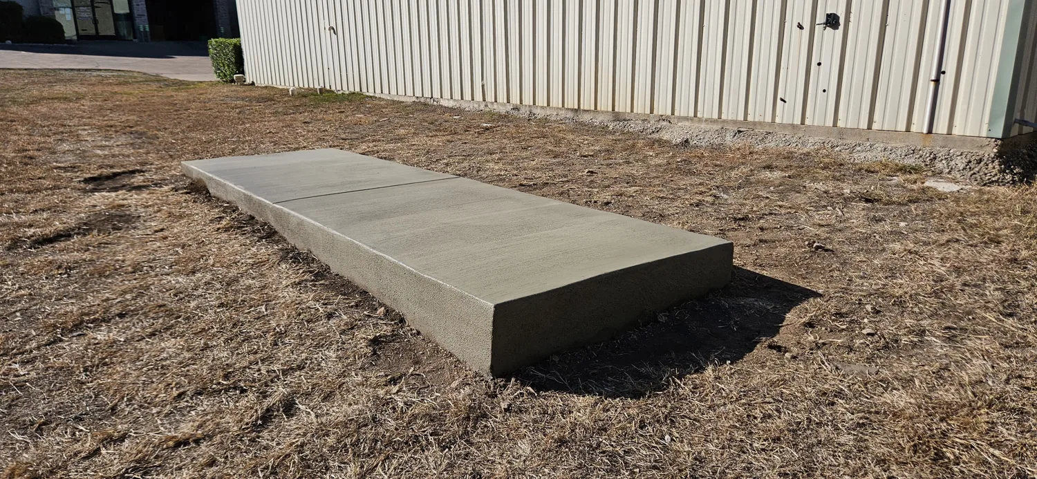 A purpose-built equipment slab by Lucky&rsquo;s Concrete in Round Rock